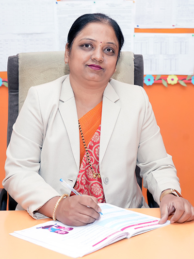 Sapna Chavhan	| Headmistress - Pre-Primary - Ambe School, Manjalpur